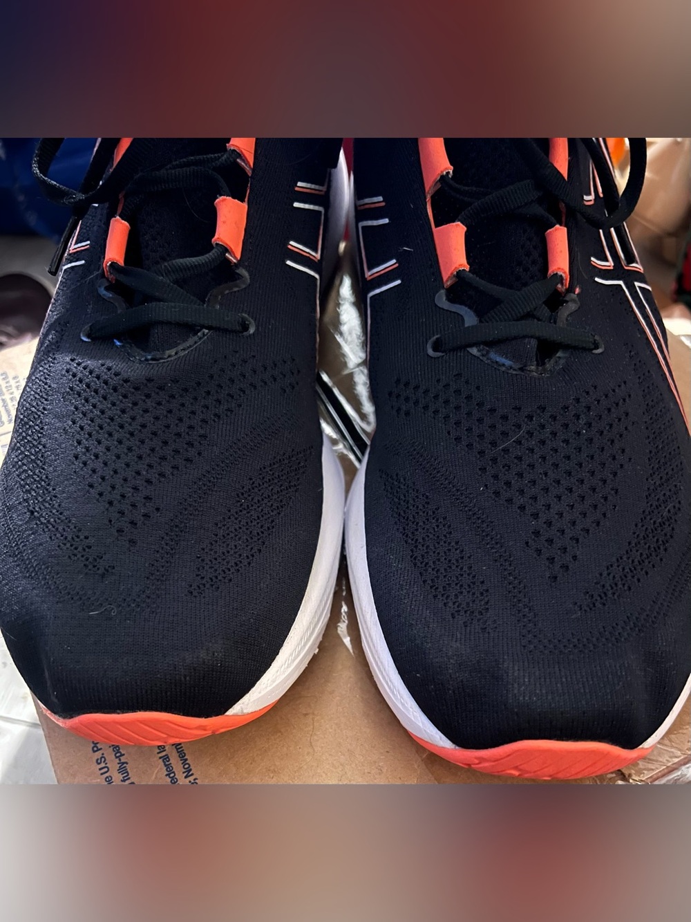 ASICS Gel- Nimbus 26 Black True Red - Men’s Size 15 (No Insoles) - Picture 2 of 15